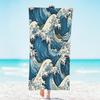 Skull Brightly Colored Flower Beach Towel, Large Microfiber Quick Dry Lightweight Pool Bath Towels Sand Free Beach Blanket for