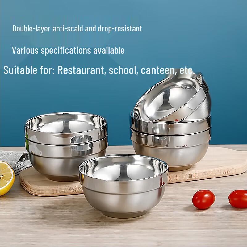 Zankang 201 Stainless Steel Double-Layer Insulated Bowls