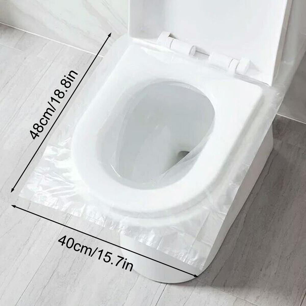 50pcs Disposable toilet seat cushion, household waterproof and dirt proof toilet seat cover, business and travel toilet cover