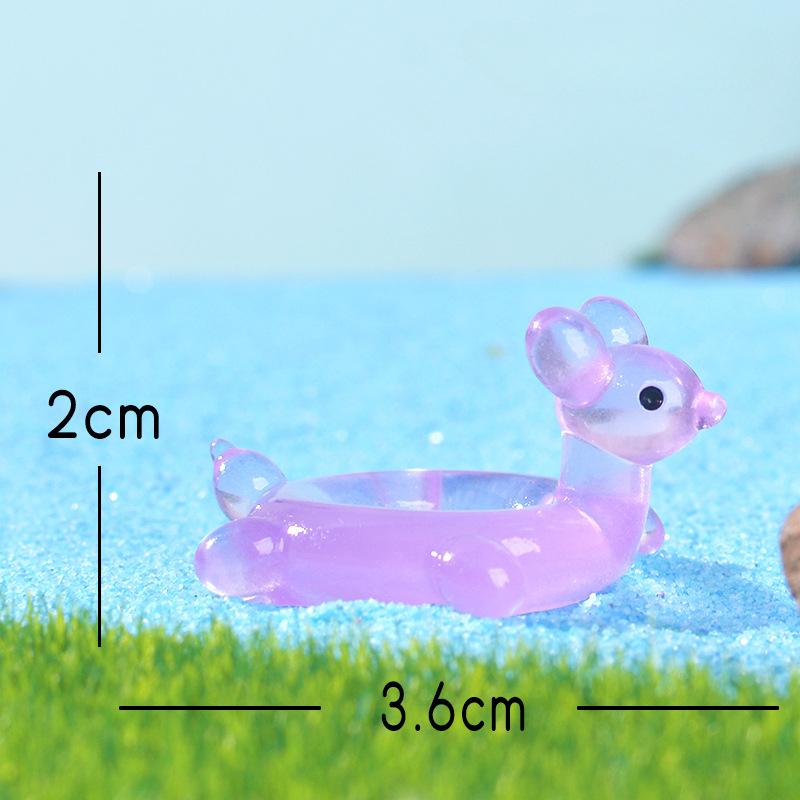 Cute Animal Swimming Rings Swan and Capybara Fish Tanks Ecological Landscape Decoration Accessories and Small Ornaments