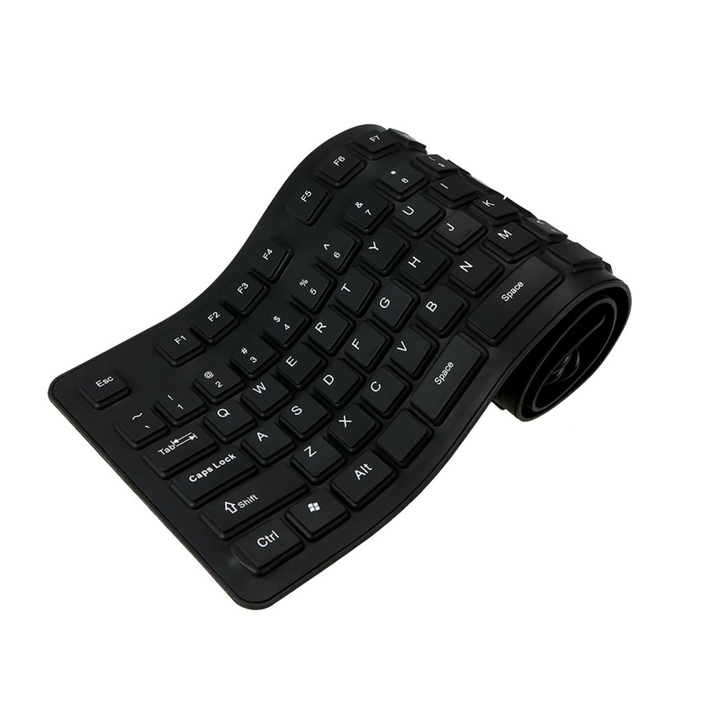 108 Keys USB Silicone Flexible Foldable Keyboard Waterproof Dustproof USB Silent Keys For Laptop Desktop Keyboard