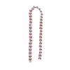 Crystal Rhinestone Chain 1 Yard 2.3cm Glass Rhinestone Leaf Shape Flower Chain DIY Decoration for Garments Earring Belt Red