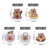 4-8PCS/SET Enamel Pins Custom Cute Capybara Oil Painting Brooches Lapel Badges Clothes Animal Jewelry Gift for Kids Friends