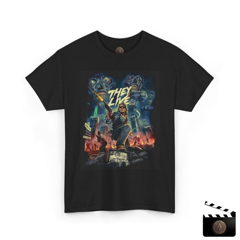 

They Live T-Shirt For Unisex, John Nada Shotgun Tee, Roddy Piper Unisex T-Shirt XL