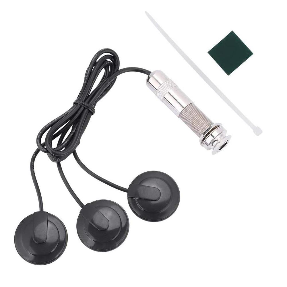 

Pickup Piezo 3 Transducer 6.35mm For Acoustic Guitar Ukulele Mandolin Universal