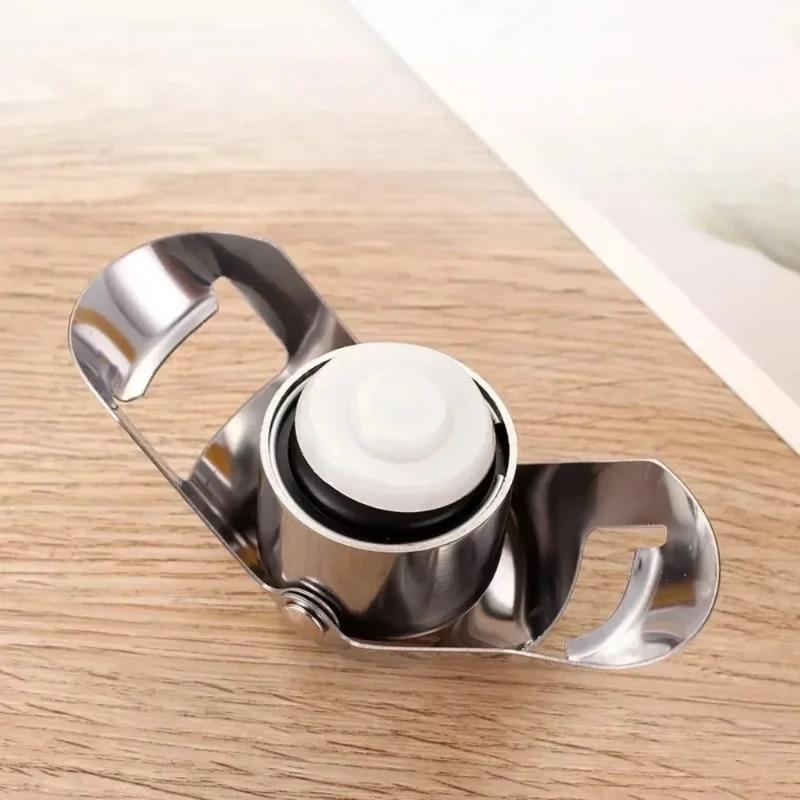Wine Bottle Stopper Wine Beer Bottle Cork Plug Stainless Steel Champagne Sparkling Stopper Bar Tools 1PC Sealing Bottle Cap