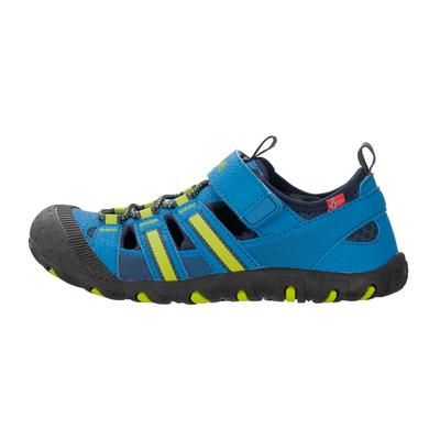 Children's Sports Sandals for Boy/girl Trollkids Kids Sandefjord Sandal XT Medium Blue/lime (668-106)