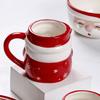 American Santa Mug Embossed Hand Painted Cup Personalized Office Cup