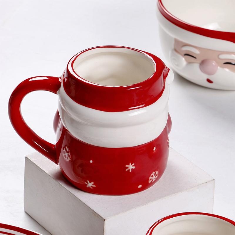 American Santa Mug Embossed Hand Painted Cup Personalized Office Cup