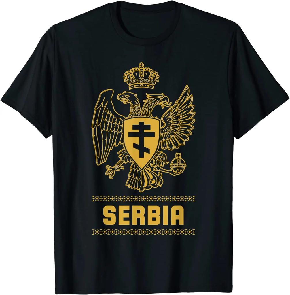 Serbia Serbian Serb Srbija Eagle Unisex TShirt Short Sleeve Casual Cotton ONeck Summer Shirt
