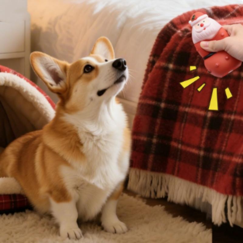 Pet Squeaky Chew Toys Santa Tree Elk Design Durable Latex Rubber Teething Toy for Dogs And Cats Teeth Grinding Fun Supplies