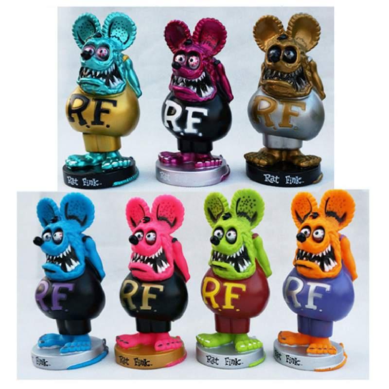 Niedliche Rat Fink PVC Sammlerfigur in auffälligen Farben mit Verpackung