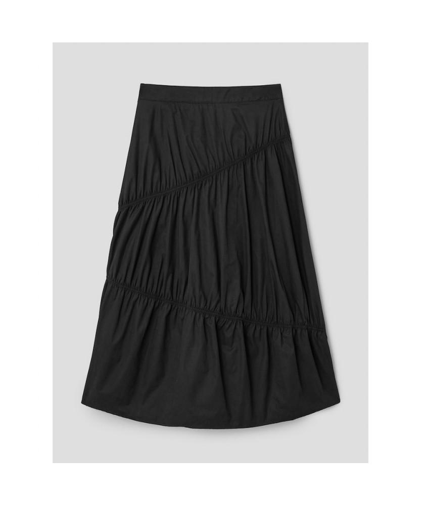 8SECONDS Shirred Long Skirt Black