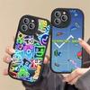 Custodia per Telefono Geometry Dash per iPhone 11 12 13 14 15 16 Pro Max Plus Copertina in Pelle