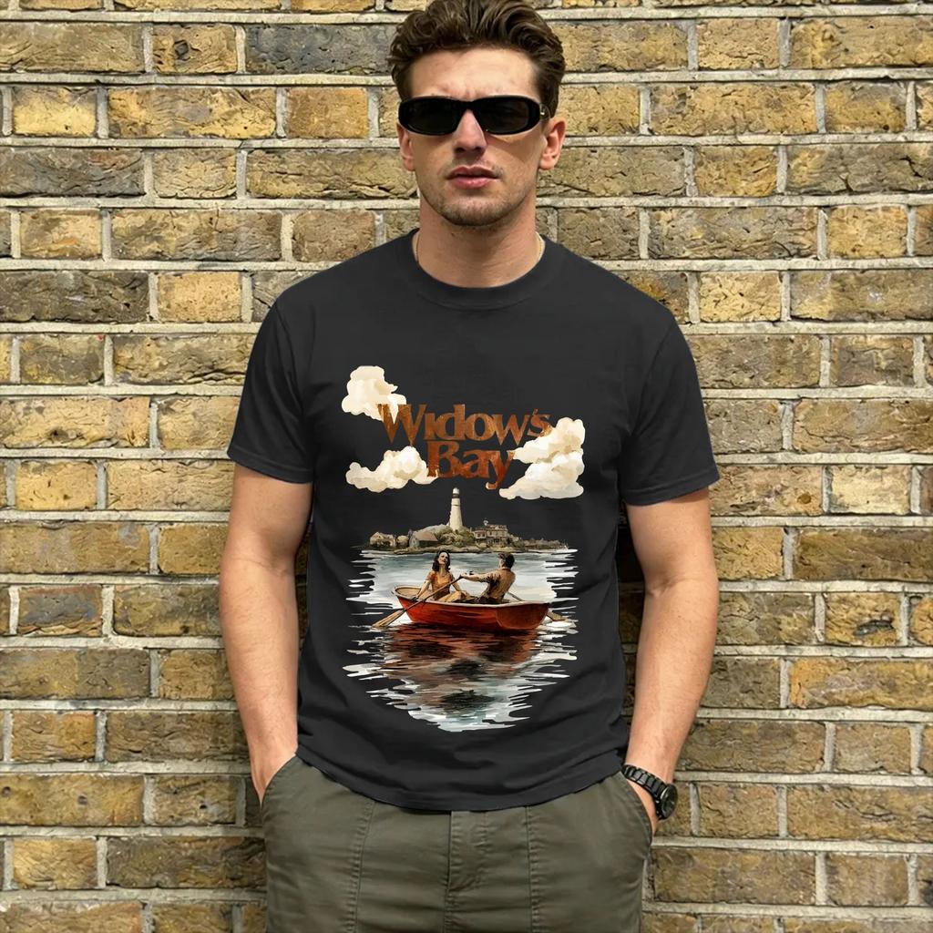 Unisex TShirts Widows Bay Vintage Pure Cotton Tee Shirt Short Sleeve Horror Comedy T Shirts Round Neck Tops Plus Size
