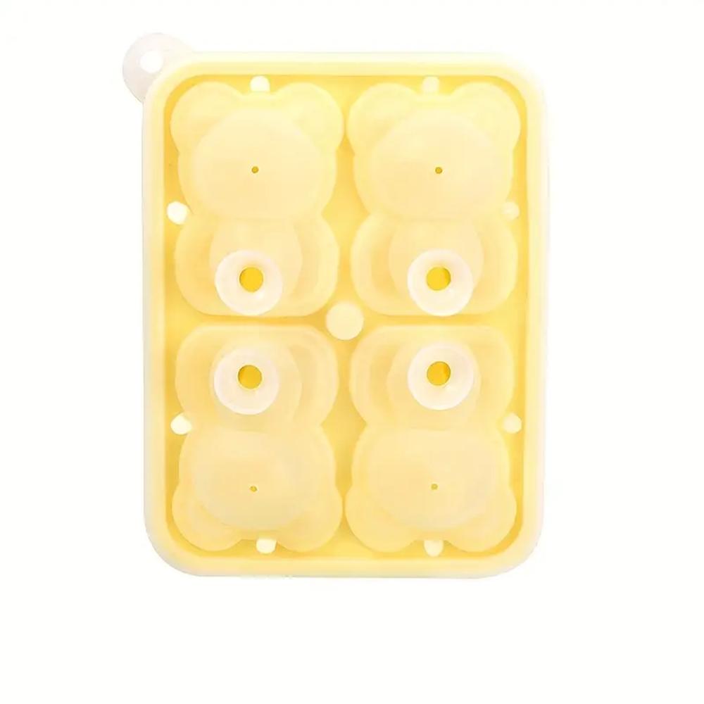 Silicone Ice Cube Tray,Cute Bear Ice Molds,Easy Release Reusable Chocolate Molds To Decorate Drink Coffee Juice Cocktail Whiskey