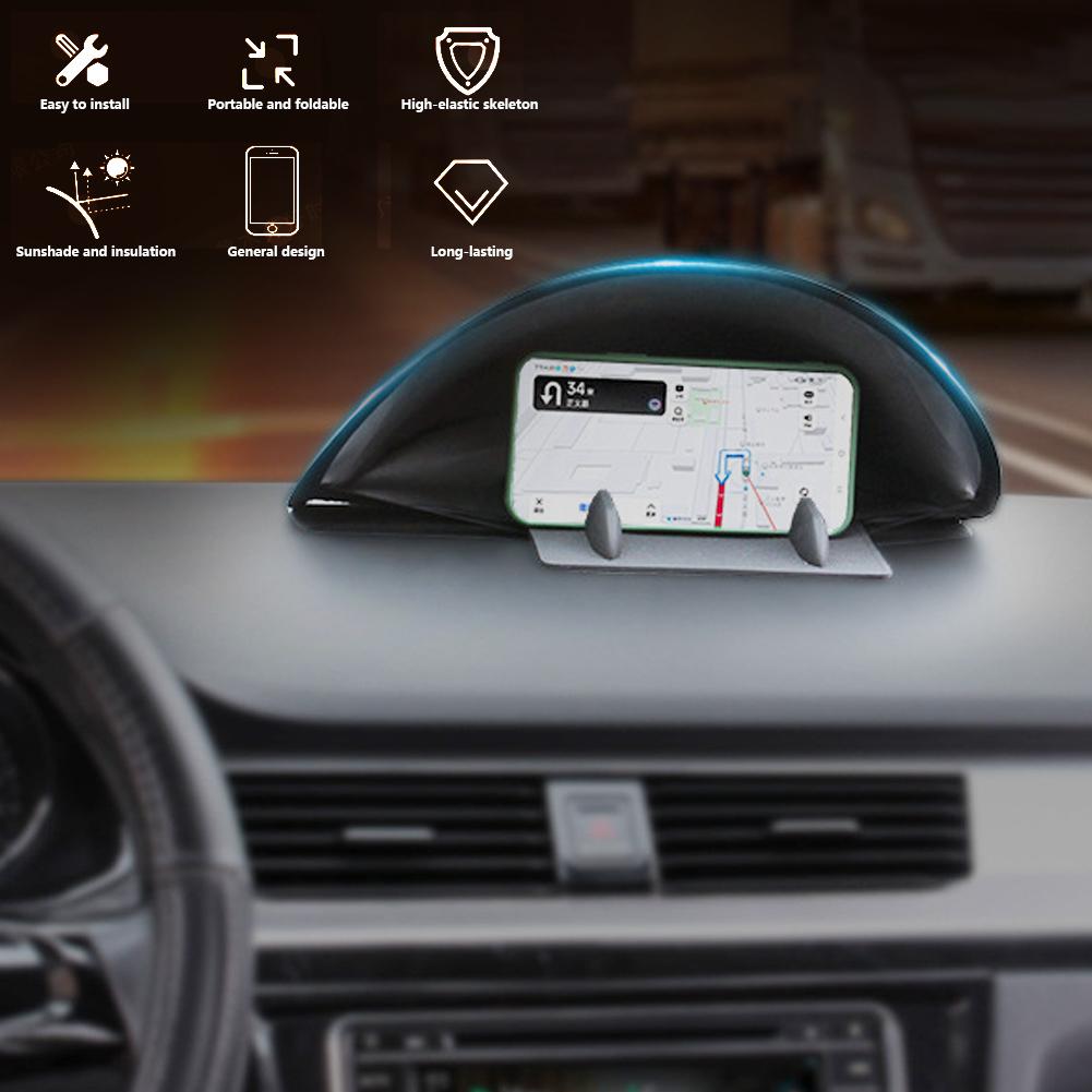 Car Cell Phone GPS Sun Shade Anti-Glare Foldable Navigation Screen Protector Navigation Sun Hood Cover Car Interior Spare Parts