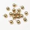 20pcs 4-8mm Gold Plated Stainless Steel Bead Ball Charms Pendant DIY Jewelry Making Craft Findings for Earrings Bracelet