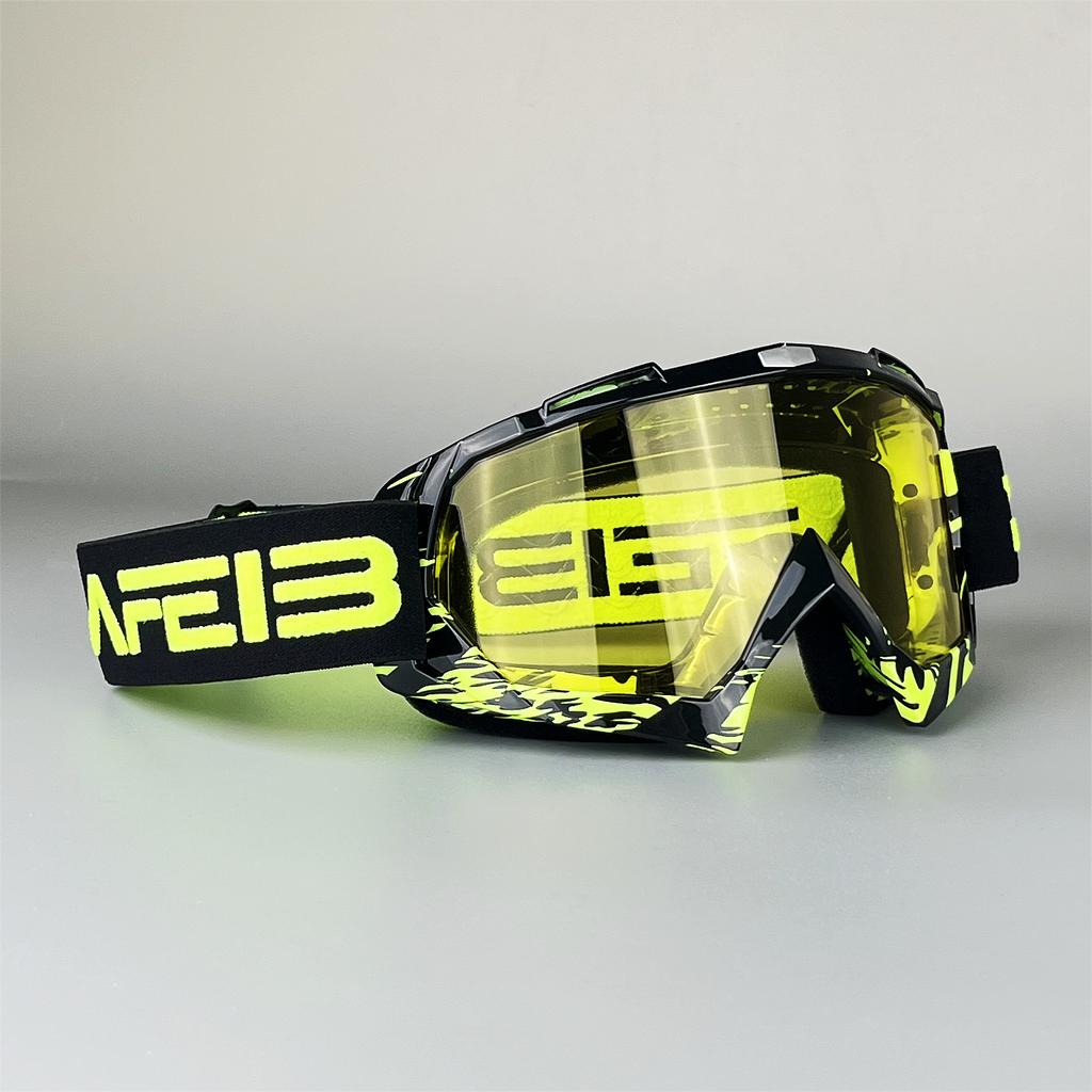 NAFEIB Motokros Gözlüğü Motosiklet Güneş Gözlüğü Erkek MTB ATV Maskesi Rüzgar Geçirmez Koruma Kayak Bisiklet Yarış Off-Road Gözlüğü