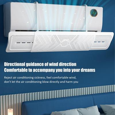 AC Deflector Retractable AC Wind Cover No Drill Air Conditioner Deflector For Bathroom Bedroom Workplace Apartment Dormitory