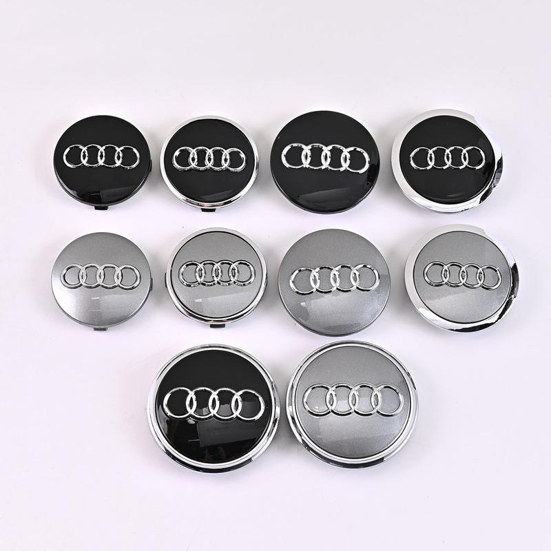 For Audi RS3 4pcs 60mm 61mm 68mm 69mm 77mm Car Wheel Center Caps For Audi A1 A2 A3 A4 A5 A6 A7 A8 Q2 Q3 Q4 Q5 Q7 S3 S4 S5 S6 S7 S8 RS3 RS5 TT