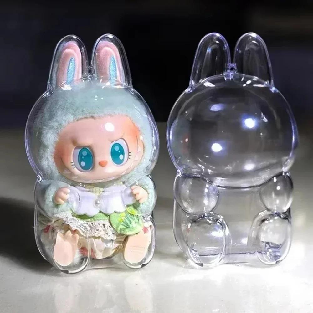 

1 шт. 2025 для Labubu Clear Macaron Case, защитный чехол для куклы, пылезащитный чехол, аксессуары для кукол, рождественские и новогодние подарки