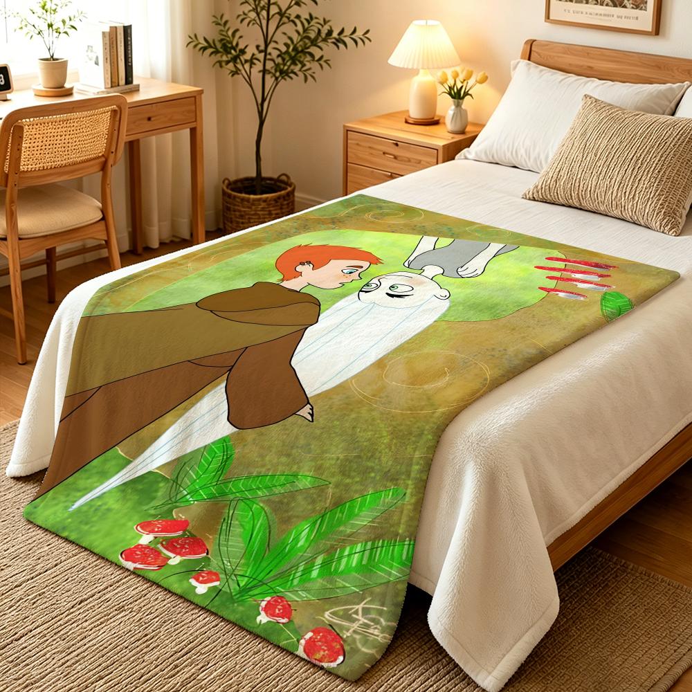 Animation T-Thesecretofkells Throw Blankets Soft Warm Flannel Blanket Bedding For Bed Living Room Home Sofa