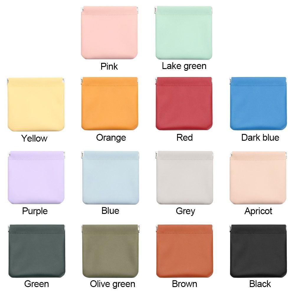 Fashion PU Leather Coin Pocket Purse Wallet Clutch Purse Key Pouch Earphone Bag Storage Bag Credit Card Holder Travel Accessory