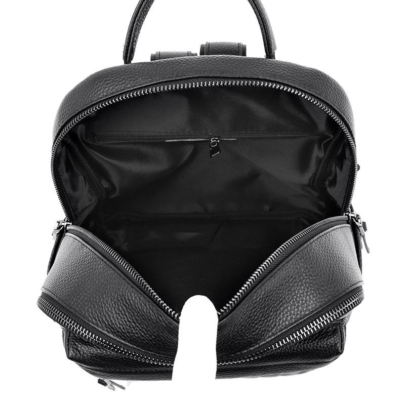 Leather backpack new trendy fashion large capacity casual women's bag first layer cowhide backpack