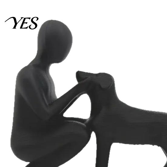 Home Decoration Dog Sculpture for Decor, 3D Printed Man And Desktop Ornaments Figurine, Pet Memorial Gift Loss, Lovers Ornament