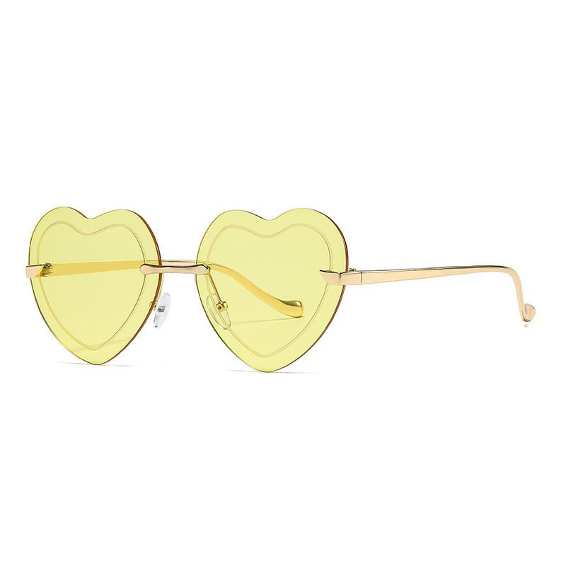 

Womens Heart Shaped Sunglasses Uv400 Polarized Outdoor Fashion Accessory For Summer жовтий