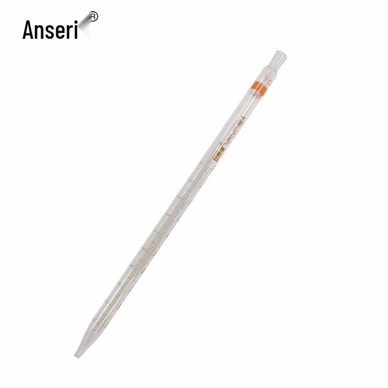 Ansairui 10ml Glass Graduated Pipette (10-pack)