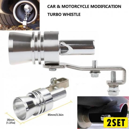 2 комплекта клапанный шум свист сброс симулятор турбо звук насадка глушителя автомобильный аксессуар