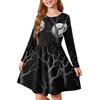 Girls' Summer Princess Dress Halloween Day- Long Sleeve A-Line T-Shirt Dress