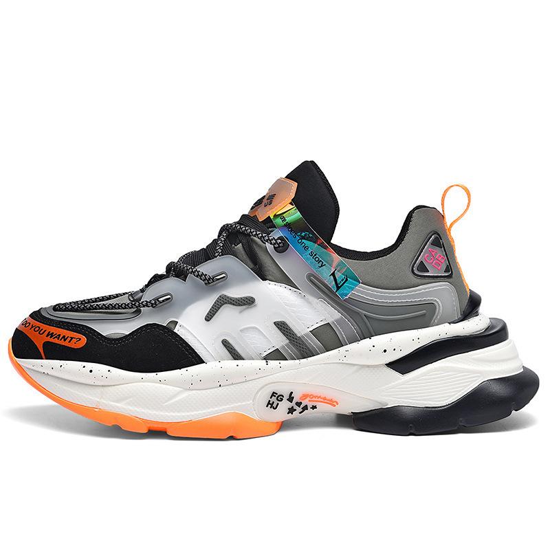 Men's shoes extra large size shoe size sneakers casual platform dad shoes heightened elastic sneakers