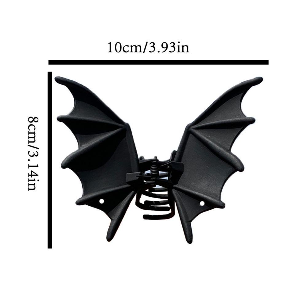 Matte Bat Shark Clip Black Ponytail Holder Fashion Claw Clip  Party Headwear