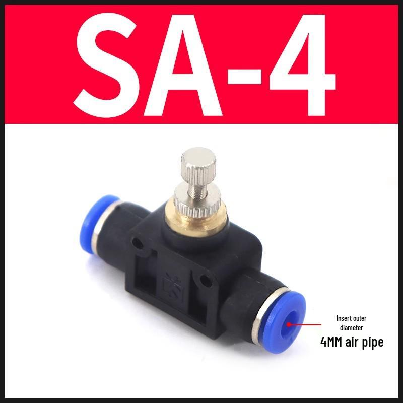 Pneumatic SA4/6/8/10 Pipe One-Way Throttle Valve Air Hose Connector