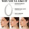 925 Silver Needle Hypoallergenic Large Hoop Earrings for Women Fashion Minimalist 30/40/50mm Earring Jewelry Mother's Day Gift