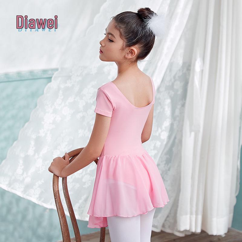 Girls' Dancewear: Summer Ballet Skirt, Toddler Exam Practice, Short-Sleeve One-Piece Skirt