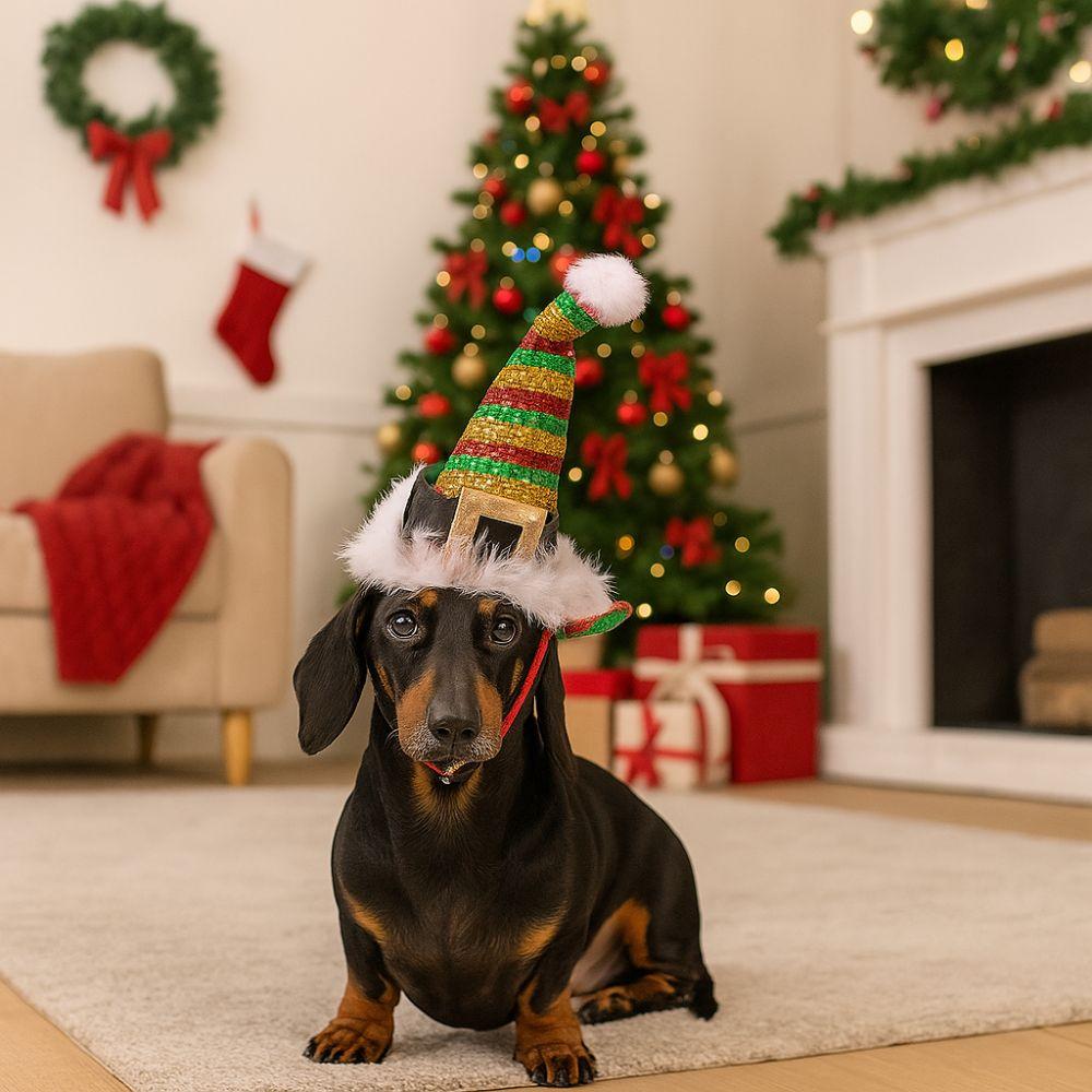 Cute Pet Christmas Hat Adjustable Pet Party Hat Delicate Festive Pet Hat  Holiday Photos