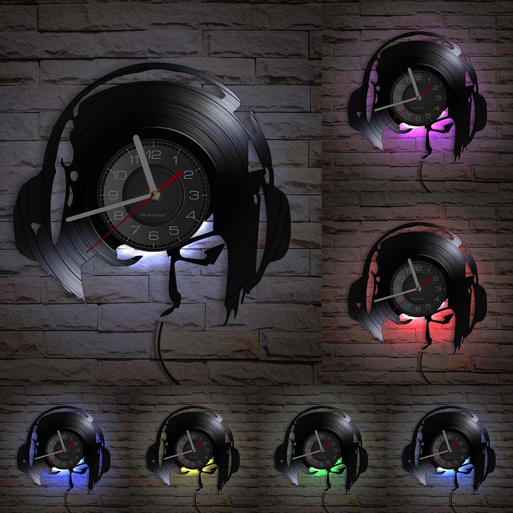 Music Is My Life Music Inspirational Quote Home Decor Music Headphone Wall Clock Rock n Roll Vintage Vinyl Record Wall Clock