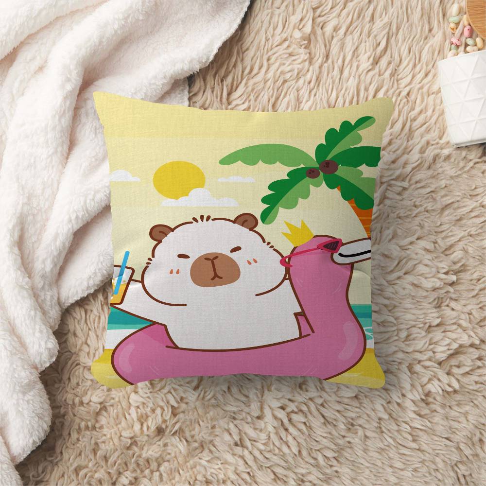 

Cute Capybara Pillowcases Home Bedding Decorative Pillow Cover Wedding Super Soft Pillow Case 30x30 cm