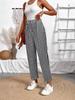 2026 Spring/Summer Women's Striped Elastic Waist Casual Pants
