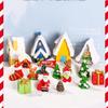 Creative Christmas Ornament Set: Pine Cone Snowman & Mini Christmas House Decorations