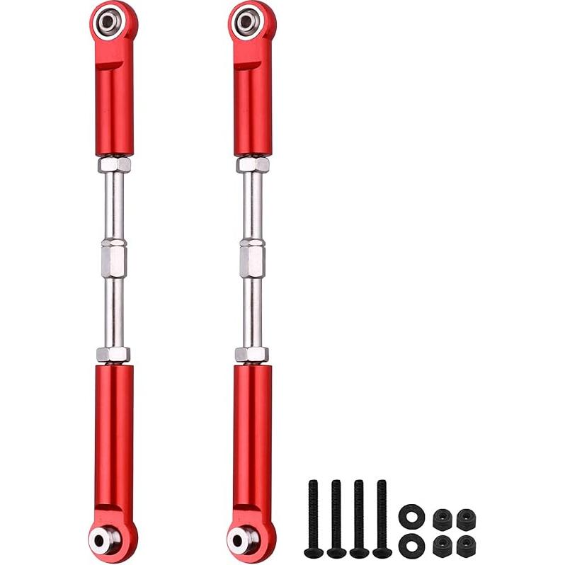 Aluminum Rear Suspension Links Kit Steering Linkage Turnbuckles and Camber Links for Arrma 1/8 Kraton/Notorious 6S BLX Upgrades Parts (Red)