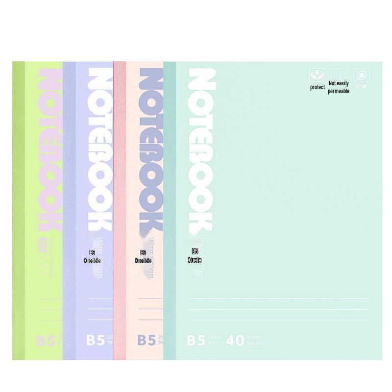 Vibrant Color Block A5/B5 Notebook - Ideal for Students, Soft Cover, No Ink Bleed, Smooth Writing