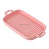 Rectangular Double Ear Oven Grill Plate Large Ceramic Household Fish Plate Grill Plates Household Vegetable Ceramic Plates