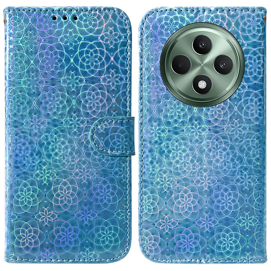 For Oppo Reno12 F 5G Case Dazzling Flower Leather Stand Phone Cover