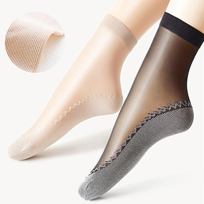 

Le Avin Anti-Slip Women s Stockings and Socks [5-Pair Set] Black 5-piece set