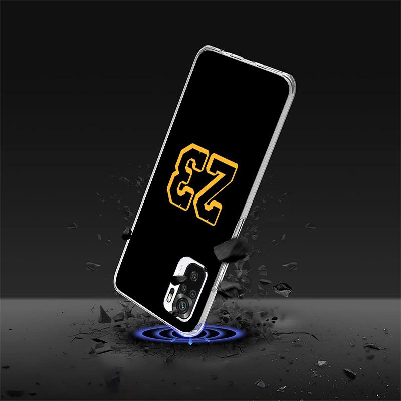 Basketball 23 24 8 Number Cover Phone Case For Xiaomi Redmi Note 15 14 13 12 11 10 Pro Plus 14S 12S 11S 11T 11E 10S Soft Fundas